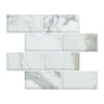 3 x 6 Deep-Beveled Honed Calacatta Gold Marble Tile.