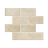 3 x 6 Honed Ivory Travertine Tile.