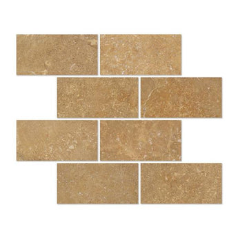 3 x 6 Honed Noce Travertine Tile.