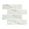 3 x 6 Polished Calacatta Gold Marble Tile.