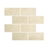 3 x 6 Polished Crema Marfil Marble Tile.