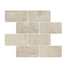 3 x 6 Tumbled Cappuccino Marble Tile.