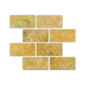 3 x 6 Tumbled Gold Travertine Tile.