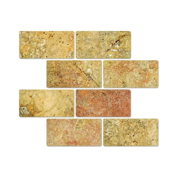 3 x 6 Tumbled Scabos Travertine Tile.