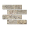 3 x 6 Tumbled Silver Travertine Tile.