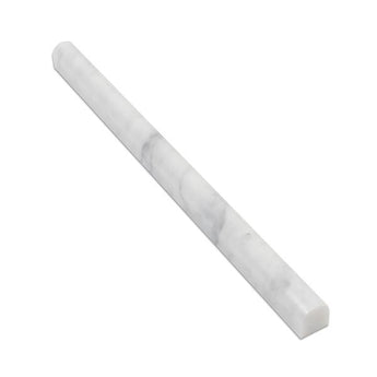 3/4 x 12 Honed Bianco Carrara Marble Bullnose Liner.