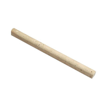 3/4 x 12 Honed Ivory Travertine Bullnose Liner.
