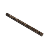 3/4 x 12 Polished Emperador Dark Marble Bullnose Liner.