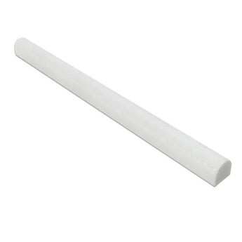 3/4 x 12 Polished Thassos White Marble Bullnose Liner.