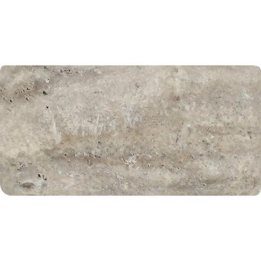 3 x 6 Tumbled Silver Travertine Tile.