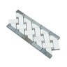 4 3/4 x 12 Honed Thassos White Marble Basketweave Border w/ Blue-Gray Dots.