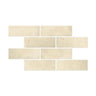 4 x 12 Polished Crema Marfil Marble Tile.