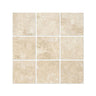 4 x 4 Honed Durango Travertine Tile.