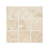 4 x 4 Honed Durango Travertine Tile.