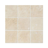 4 x 4 Honed Ivory Travertine Tile.
