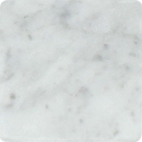 4 x 4 Tumbled Bianco Carrara Marble Tile.