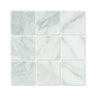 4 x 4 Tumbled Bianco Mare Marble Tile.