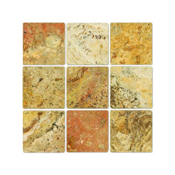4 x 4 Tumbled Scabos Travertine Tile.