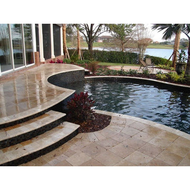 Noce Travertine 12x12 3cm Tumbled Paver.