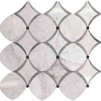 WATERJET TRELLIS 7 stone Mosaic Tile.