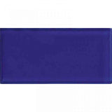 COLOR PALETTE COBALT BLUE GLOSS 3x6 glass Mosaic Tile.