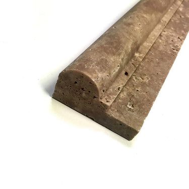 Noce Travertine 2x12 Ogee 1 Step Liner.