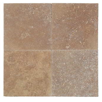 Noce Travertine 16x16 3cm Tumbled Paver.
