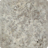 4 x 4 Tumbled Silver Travertine Tile.