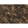 5/8 x 1 1/4 Tumbled Emperador Dark Marble Baby Brick Mosaic Tile.