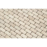 5/8 x 1 1/4 Tumbled Ivory Travertine Baby Brick Mosaic Tile.