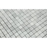5/8 x 5/8 Honed Bianco Mare Marble Mosaic Tile.