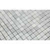 5/8 x 5/8 Polished Bianco Mare Marble Mosaic Tile.