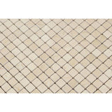 5/8 x 5/8 Polished Crema Marfil Marble Mosaic Tile.