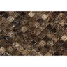 5/8 x 5/8 Polished Emperador Dark Marble Mosaic Tile.