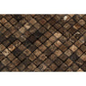 5/8 x 5/8 Tumbled Emperador Dark Marble Mosaic Tile.