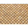 5/8 x 5/8 Tumbled Gold Travertine Mosaic Tile.