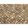 5/8 x 5/8 Tumbled Scabos Travertine Mosaic Tile.