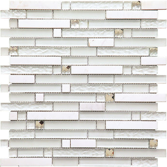 ALASKA ICICLE glass, stone Mosaic Tile.