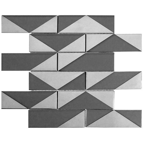 MONACO MONEGHETTI GRIS glass Mosaic Tile.