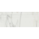 4 3/4 x 12 Polished Calacatta Gold Marble Baseboard Trim - MosaicBros.com