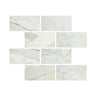 6 x 12 Honed Calacatta Gold Marble Tile.