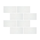 6 x 12 Honed Thassos White Marble Tile.