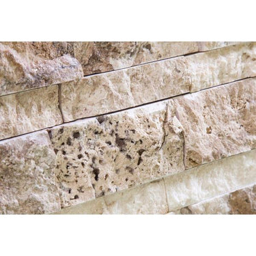 6 x 24 Split-faced Philadelphia Travertine Ledger Panel.