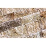 6 x 24 Split-faced Valencia Travertine Ledger Panel.