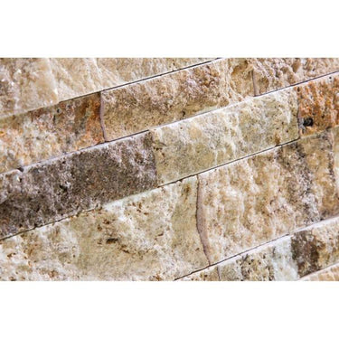 6 x 24 Split-faced Valencia Travertine Ledger Panel.