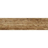 6 x 24 Unfilled Brushed Noce Exotic (Vein-Cut) Travertine Tile.