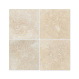 6 x 6 Honed Ivory Travertine Tile.