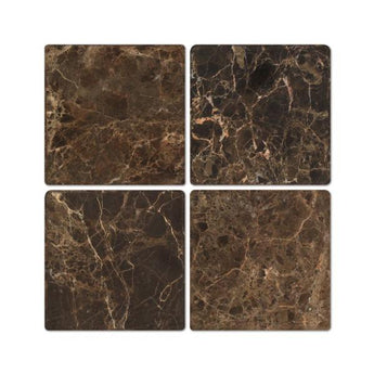 6 x 6 Tumbled Emperador Dark Marble Tile.