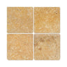 6 x 6 Tumbled Gold Travertine Travertine Tile.