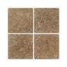 6 x 6 Tumbled Noce Travertine Tile.